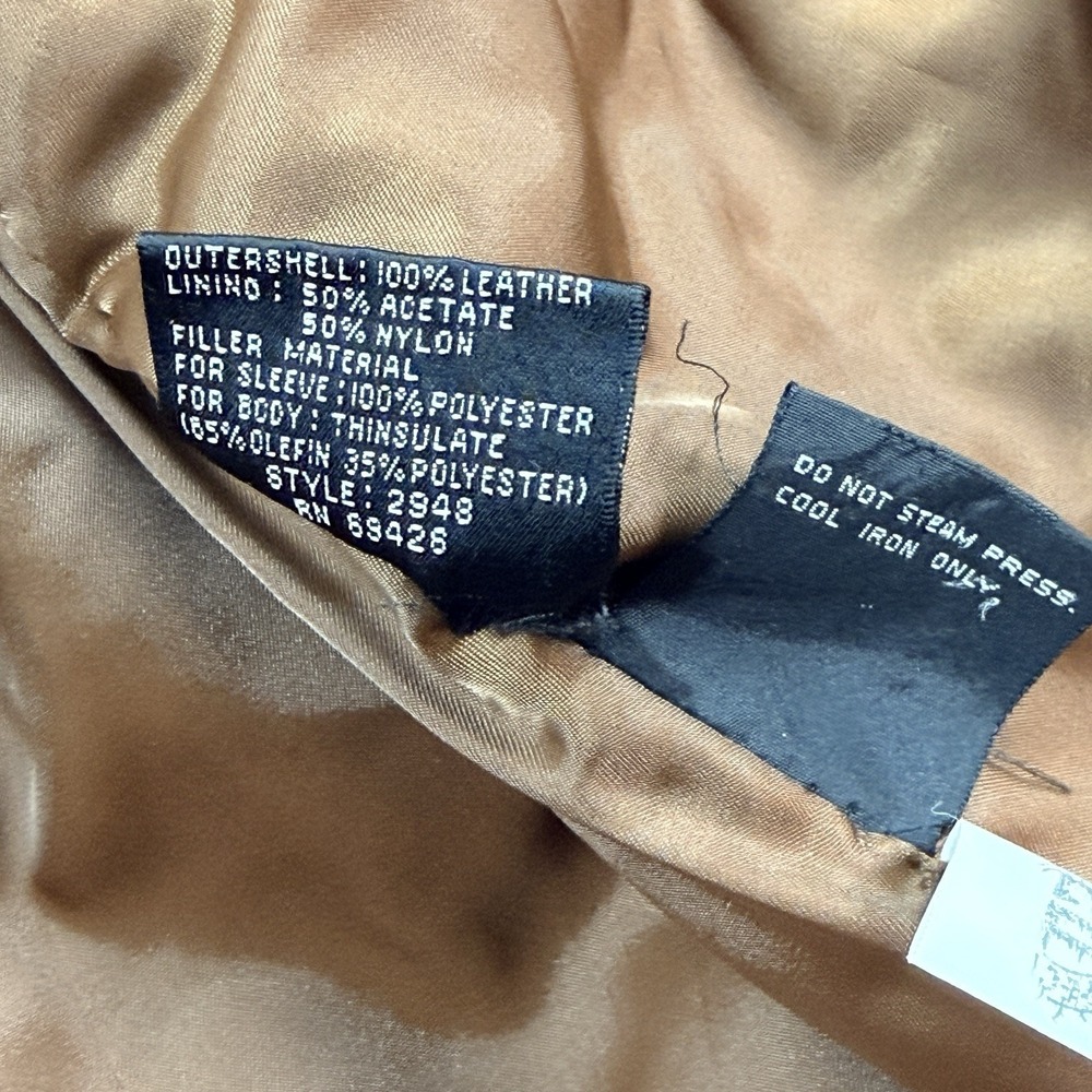 Wilsons‎ Adventure Bound Originals Brown Soft Leather Bomber Jacket Men's XL - Picture 5 of 16